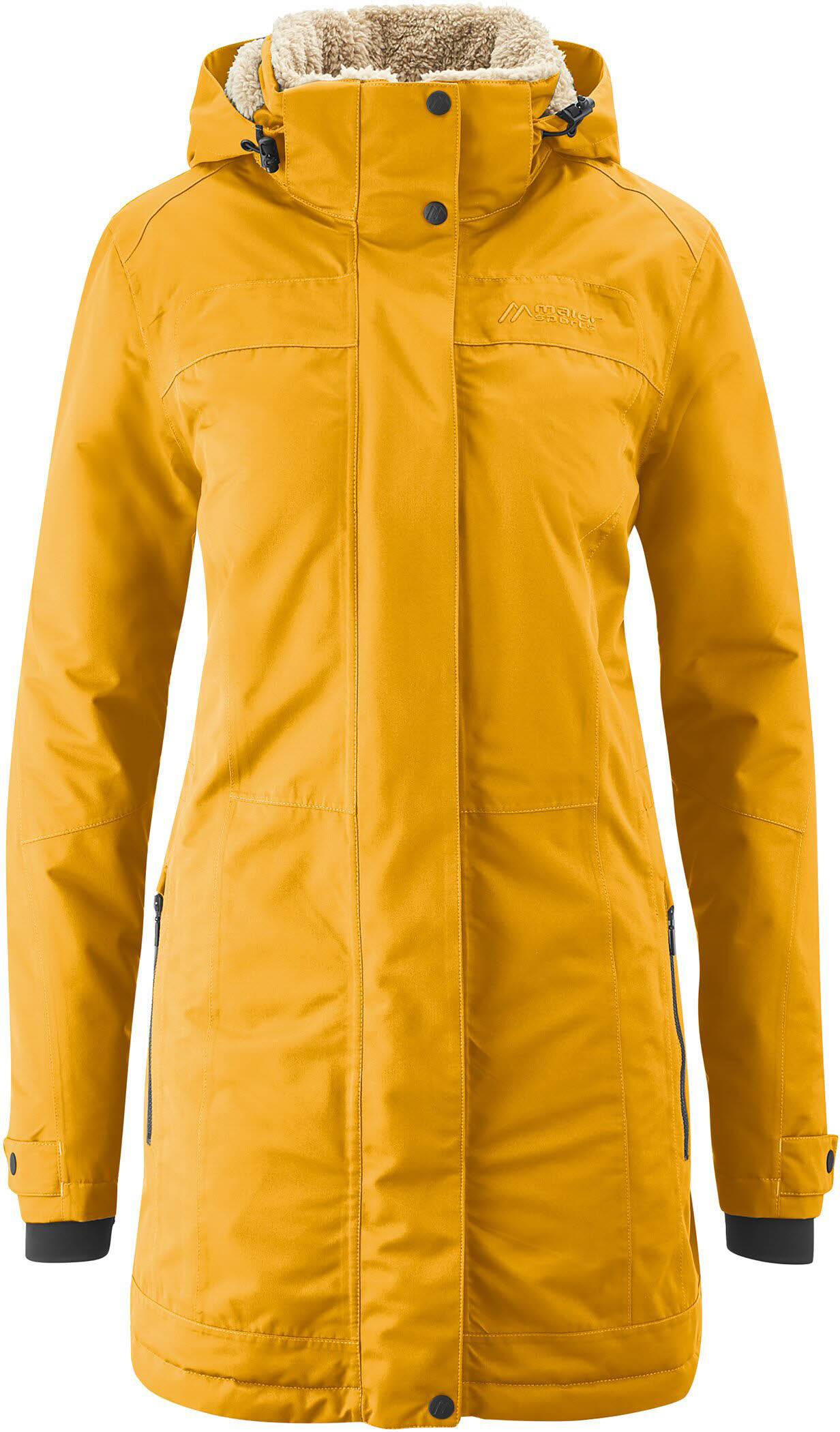 Maier Sports Lisa 2.1 Damen Mantel Outdoormantel mit Kapuze gelb