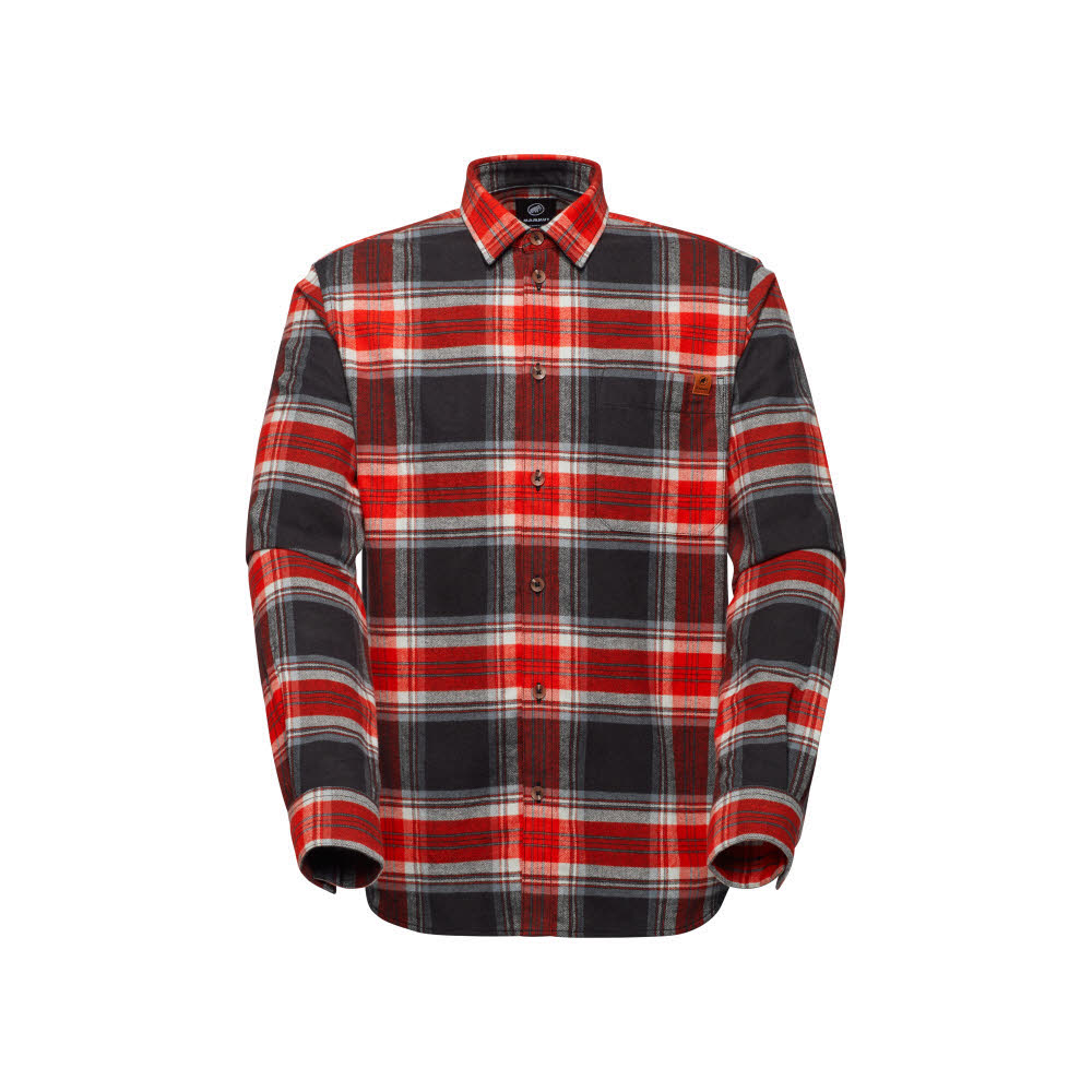 Mammut Trovat Longsleeve Shirt Men Herren Flanell Hemd black/mammut red