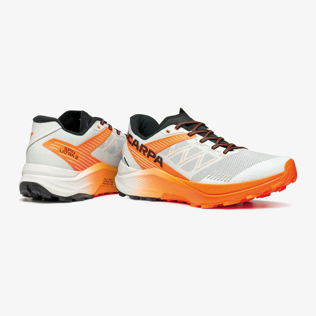 Scarpa Spin Ultra 2 Herren Trailrunning-Schuhe Joggingschuhe ice/orange fluo