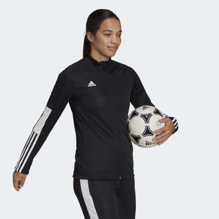 adidas Tiro ESSENTIALS Damen Trainingsweste Fußballjacke schwarz NEU