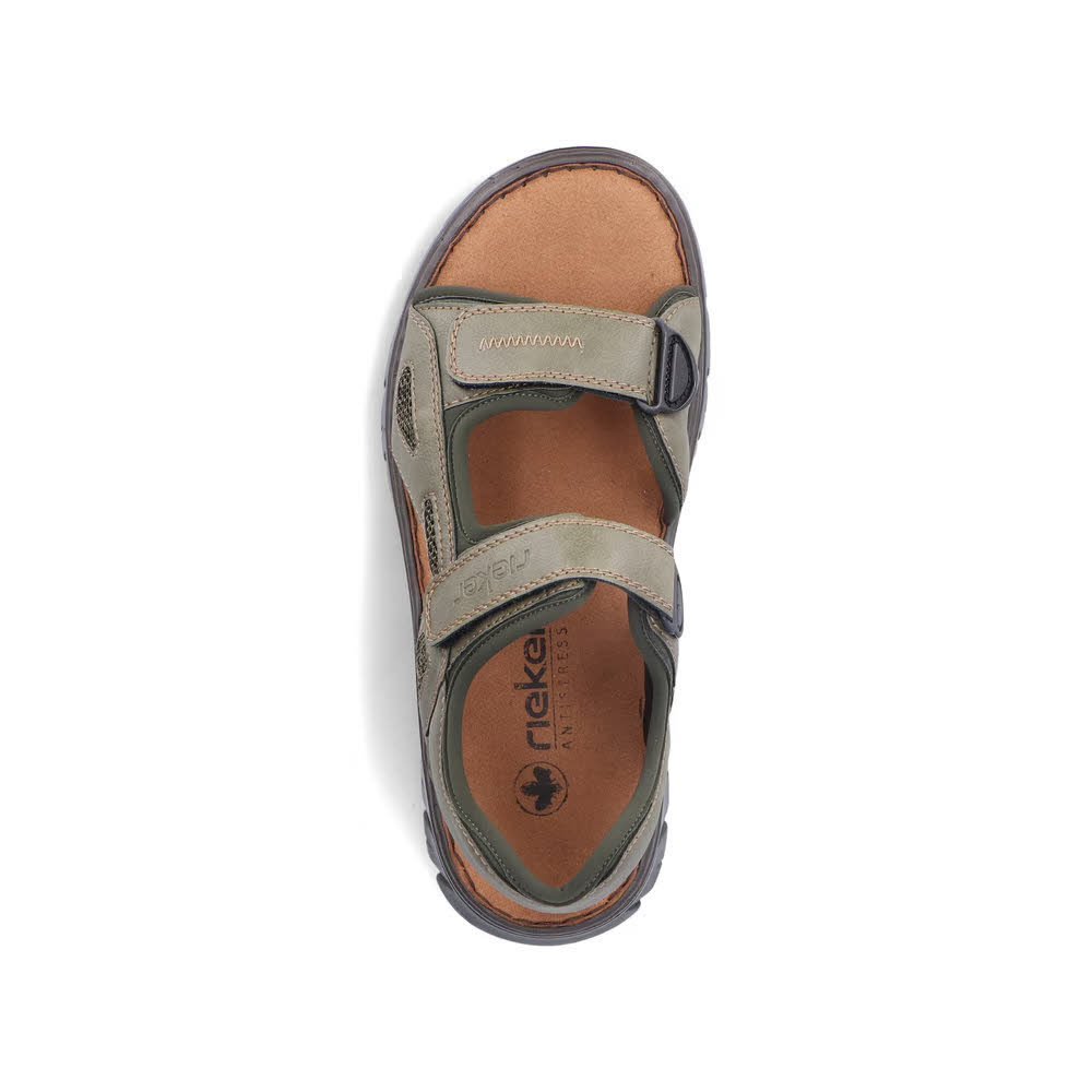 Rieker FSK Herren Sandalen Trekkingsandalen grün