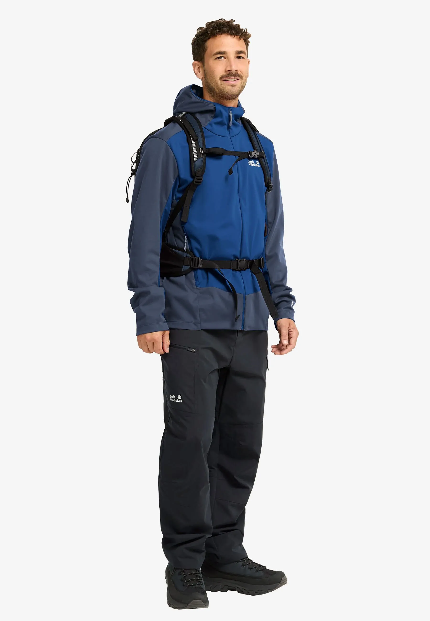 Jack Wolfskin Skyvail Jkt Herren Winddichte Softshelljacke blau