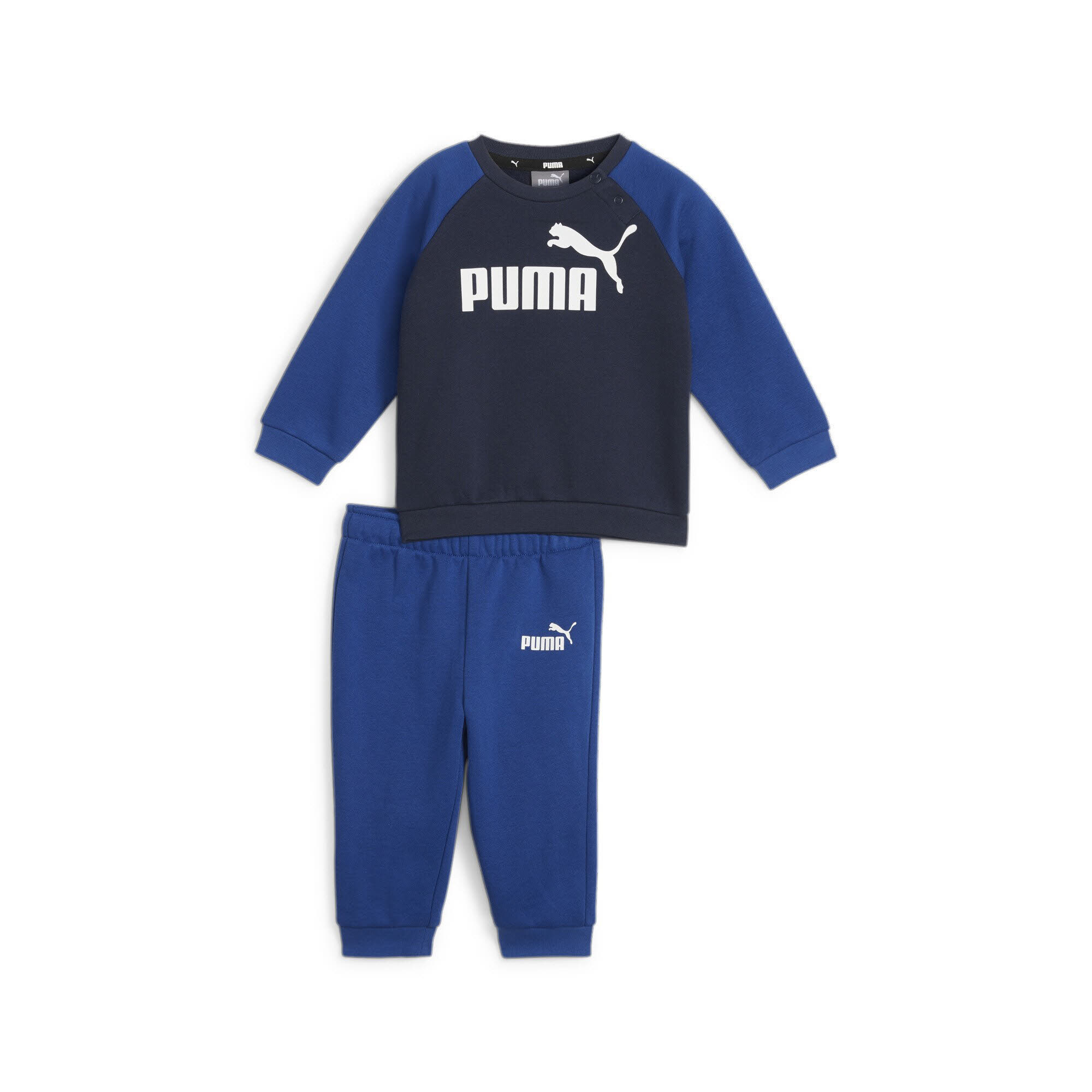 Puma Minicats ESS Raglan Jogger FL Jogginganzug Kleinkinder Babys Jungen blau schwarz