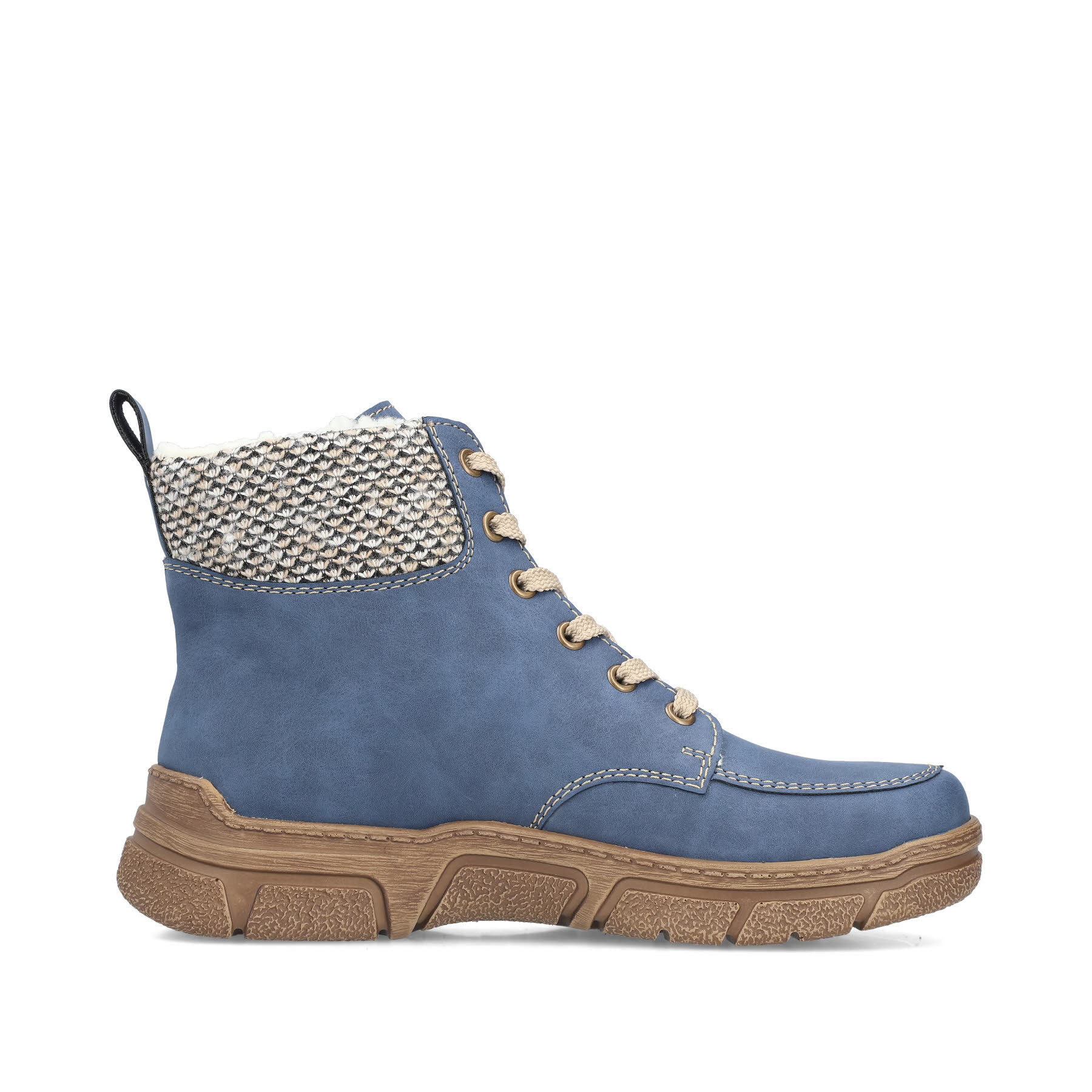 Rieker Damen Schnürstiefel blau