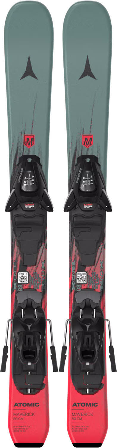 Atomic MAVERICK J 70-90 + C 5 GW Kinder Ski Einsteiger 26/27 glacier blue/fire