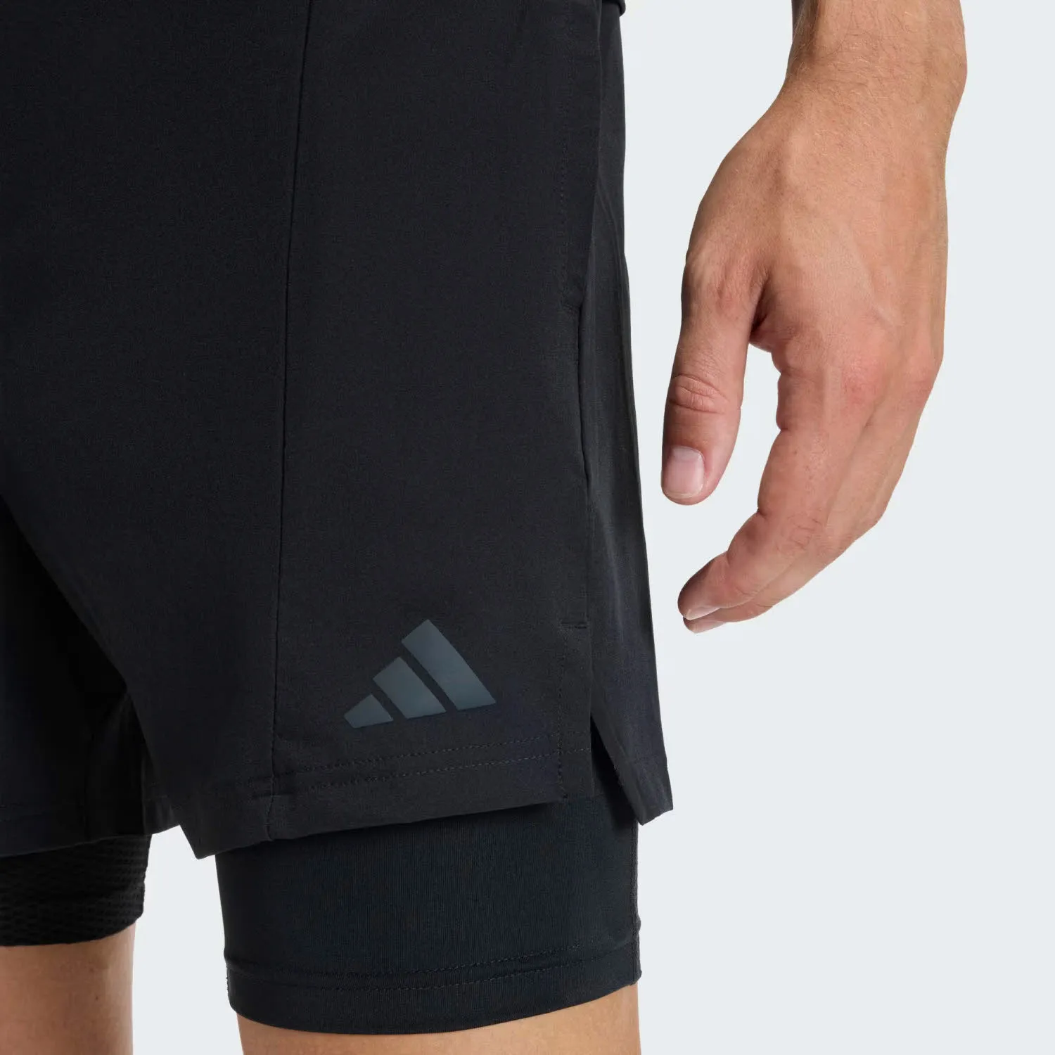 adidas D4T WORKOUT 2IN1 SHORTS Herren Workoutshorts Laufshorts schwarz