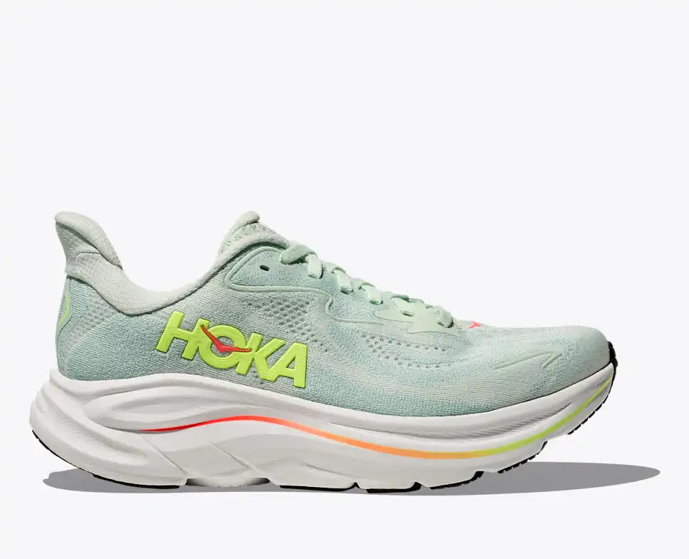 Hoka Clifton 10 Damen grün leichter, gepolsterter Laufschuh für täglichen Runden