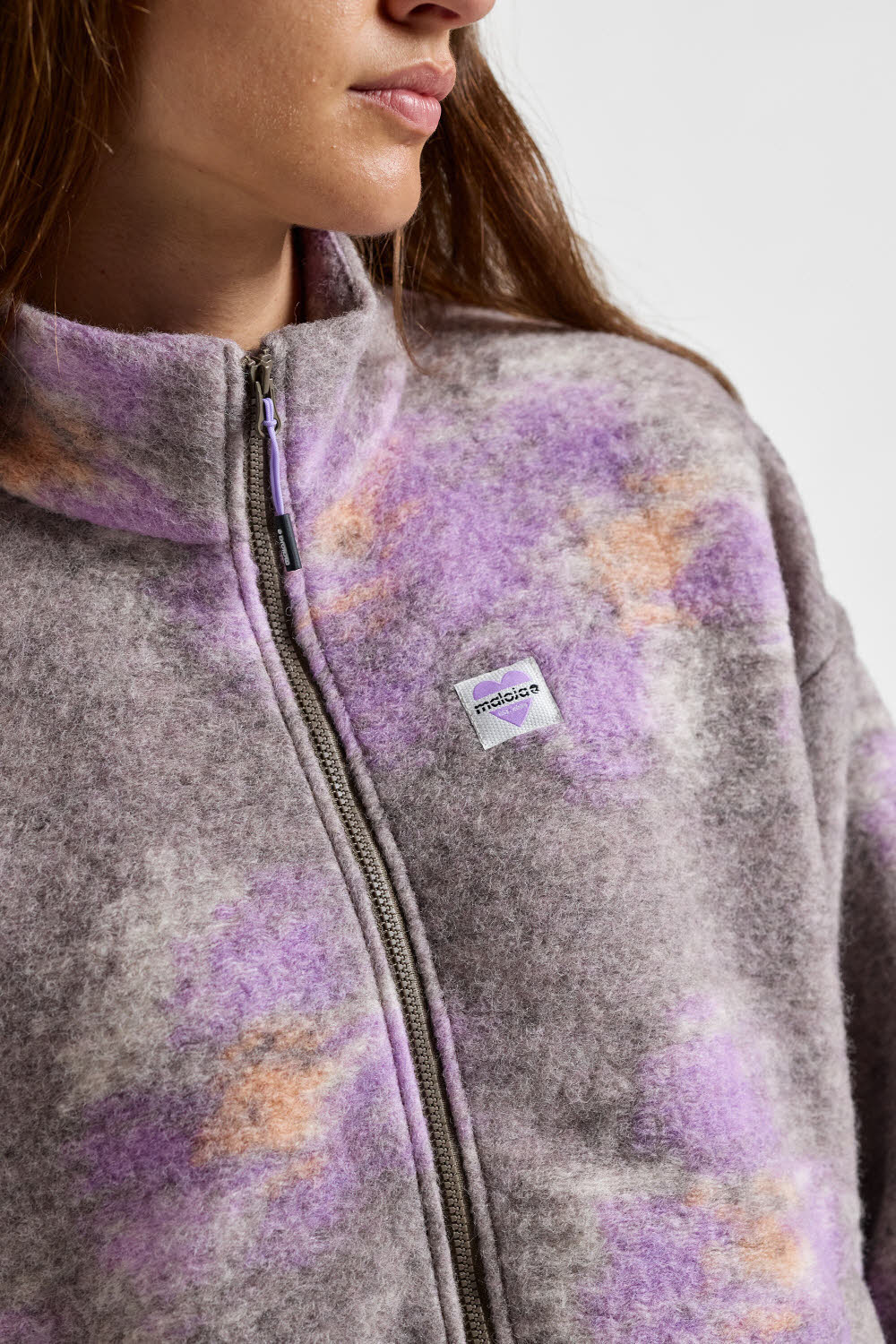 Maloja MonduliM Damen Fleecejacke Stickjacke lila