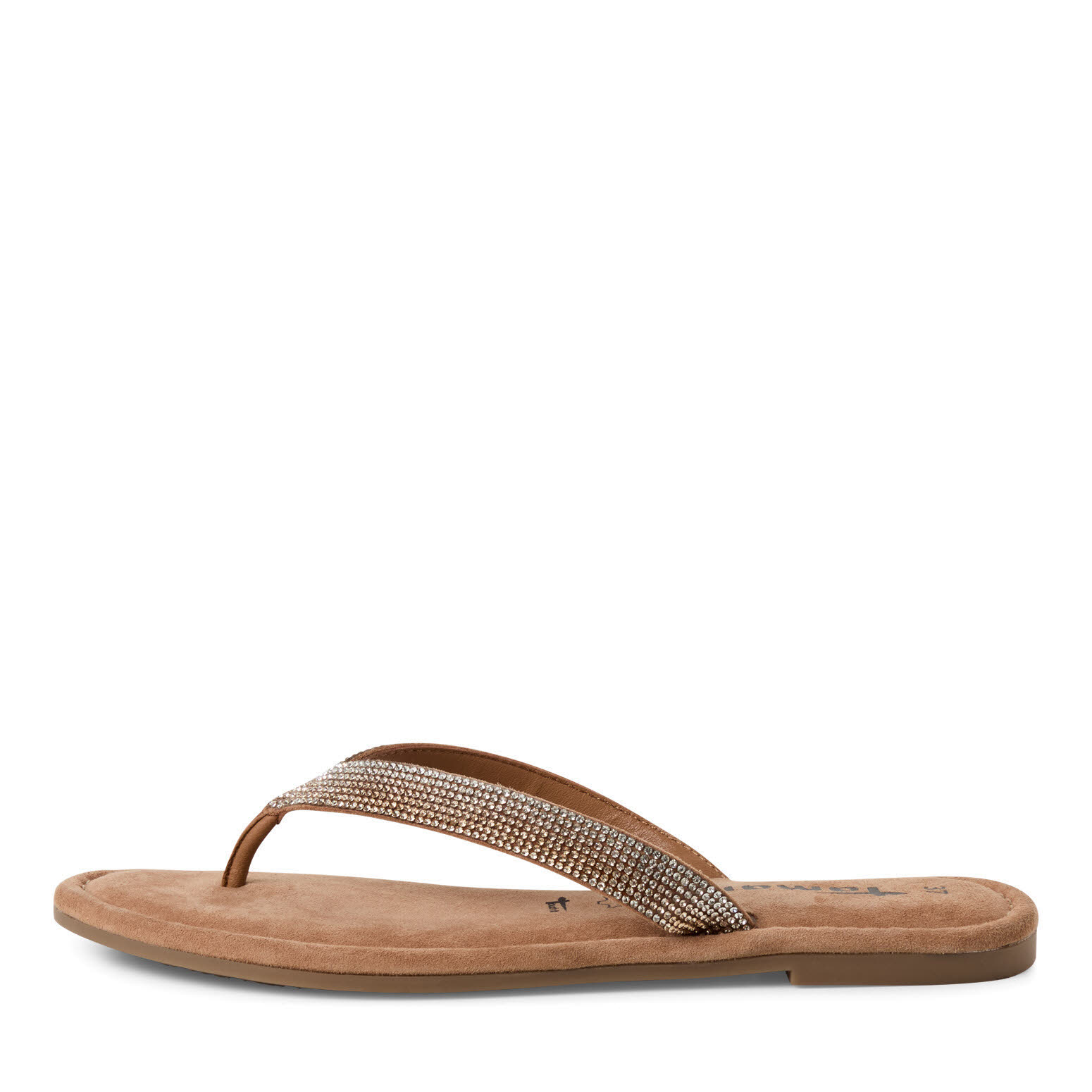 Tamaris Flip Flop Glitzerriemen Damen braun