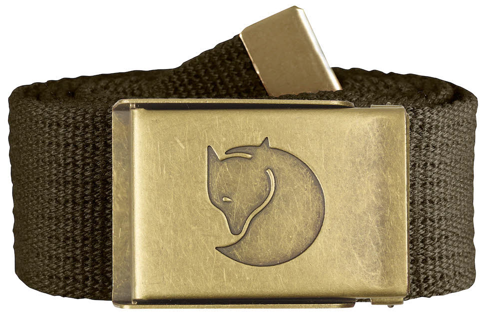 Fjällräven Canvas Brass Belt Gürtel Metallschnalle Segeltuchgürtel 4cm Unisex NEU