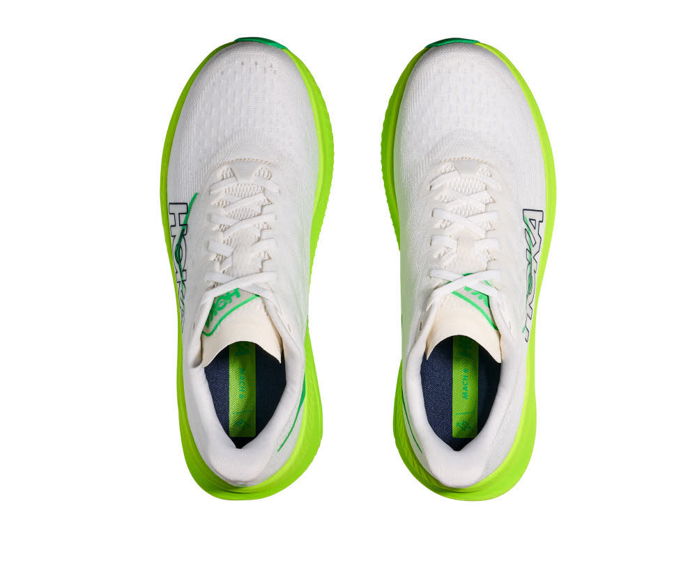 Hoka MACH 6 Herren Laufschuhe Joggingschuhe white/neon lime