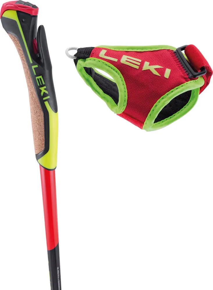 Leki HRC max Unisex Langlaufstöcke 1 Paar rot/gelb