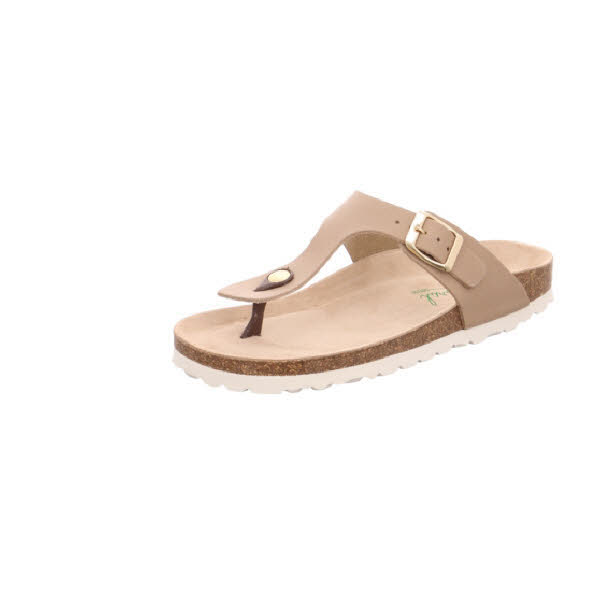 Natural Sense Flip-Flop Damen Zehentrenner Tieffußbett -30mm beige