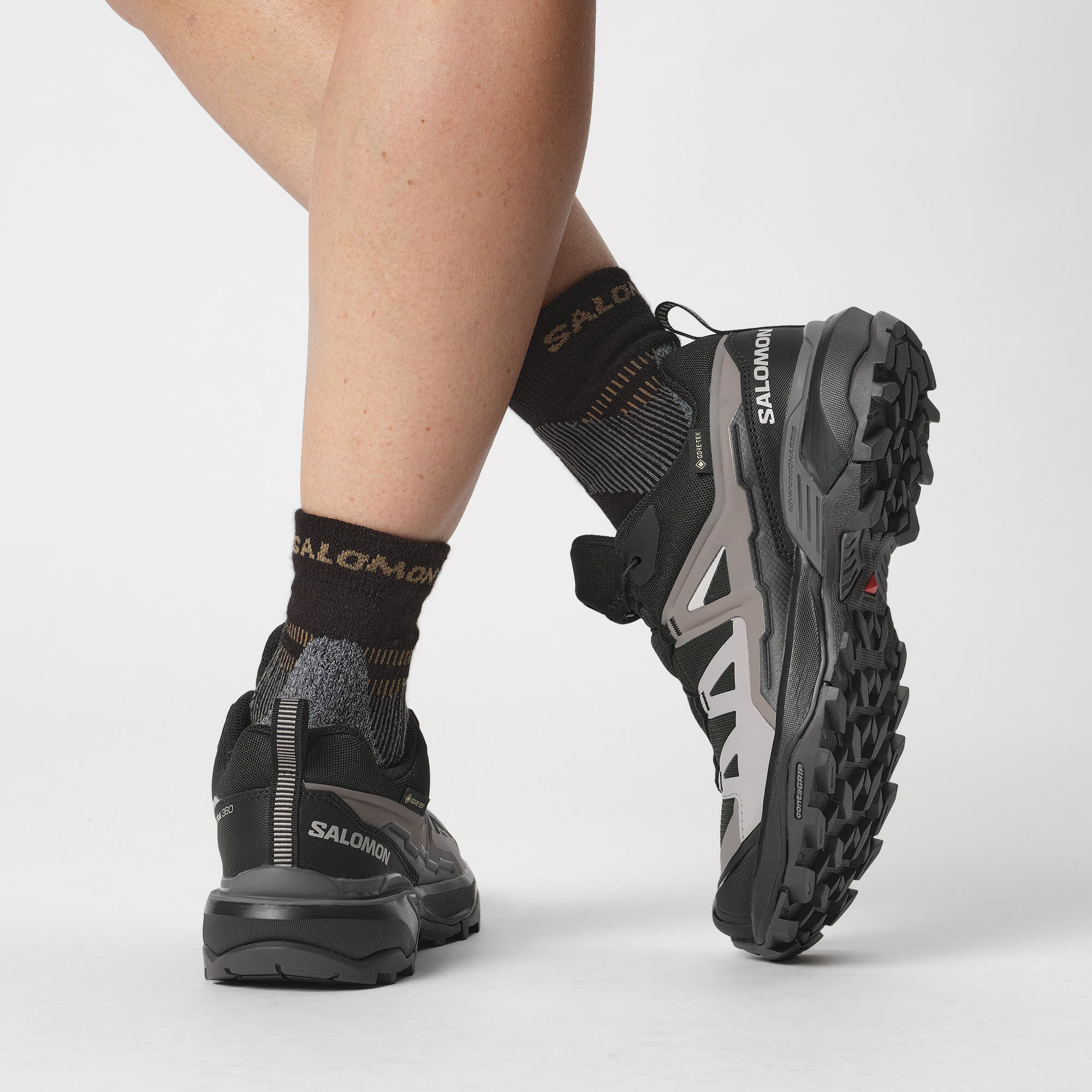 Salomon X ULTRA 360 GTX W Damen Wanderschuhe Trekkingschuhe Low schwarz