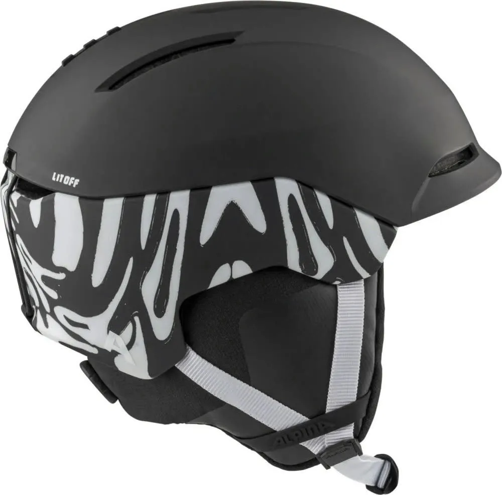 Alpina NAX Unisex Skihelm Snowboardhelm litoff black white