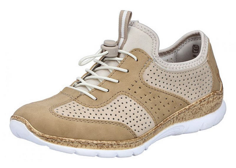 Rieker FSK Damen Halbschuhe Sneaker Low Freizeitschuhe beige