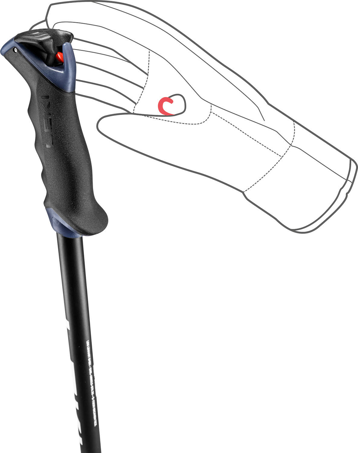 Leki Voltec TR Unisex Skistöcke Ski Poles grau/schwarz