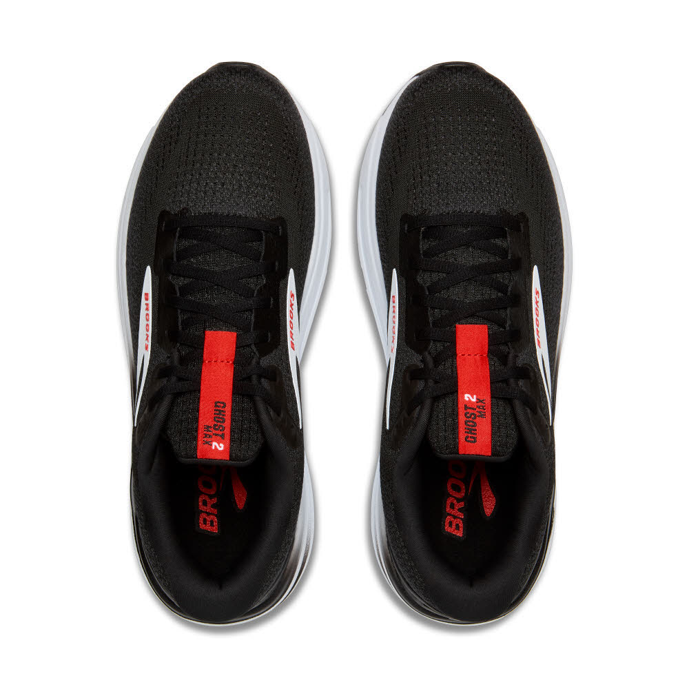 Brooks Ghost Max 2 Laufschuh Joggingschuh Herren schwarz rot