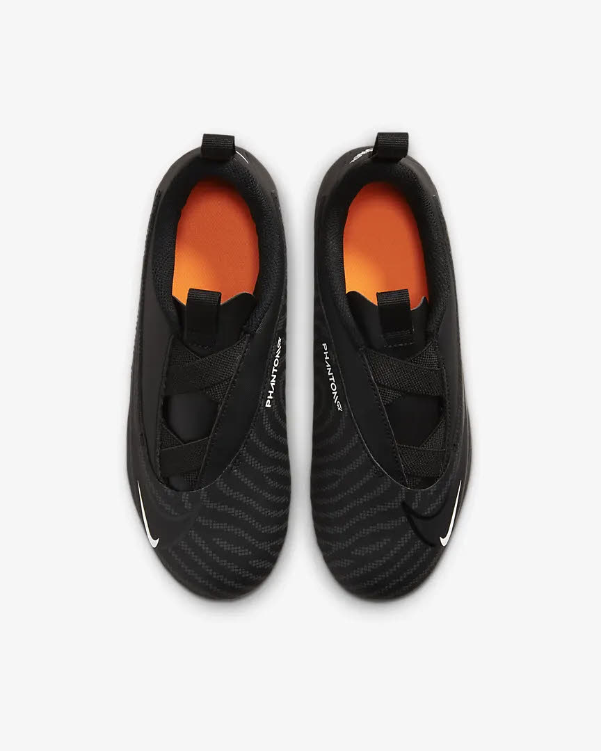 Nike JR Phantom GX Academy Jungen Fußballschuhe Schwarz Weiß Orange