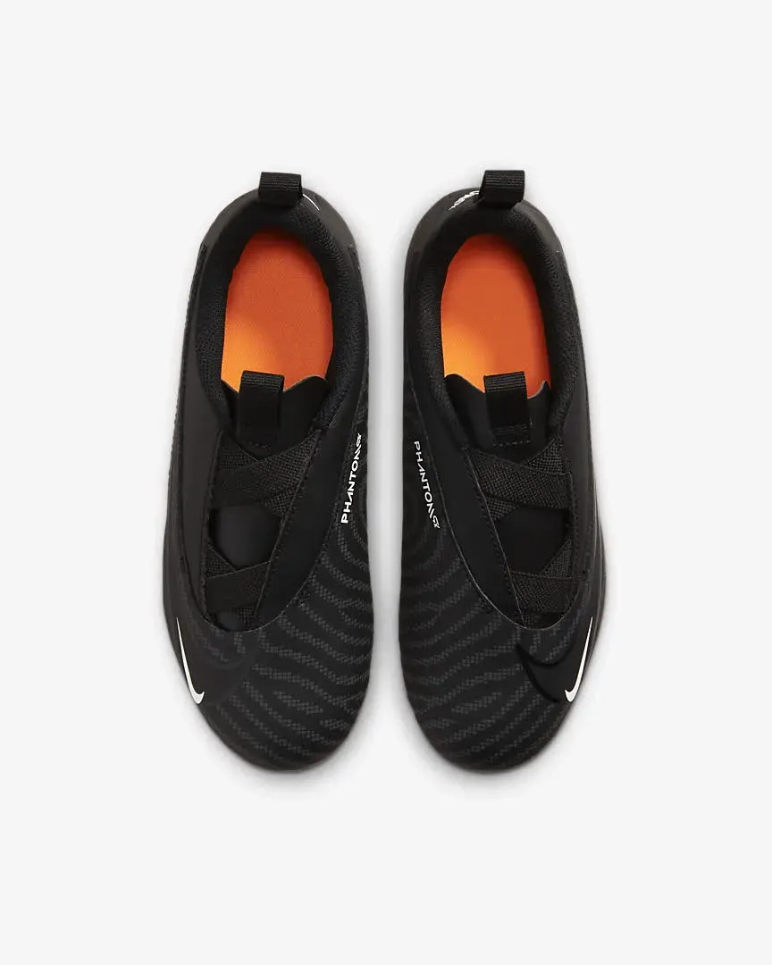 Nike JR Phantom GX Academy Jungen Fußballschuhe Schwarz Weiß Orange