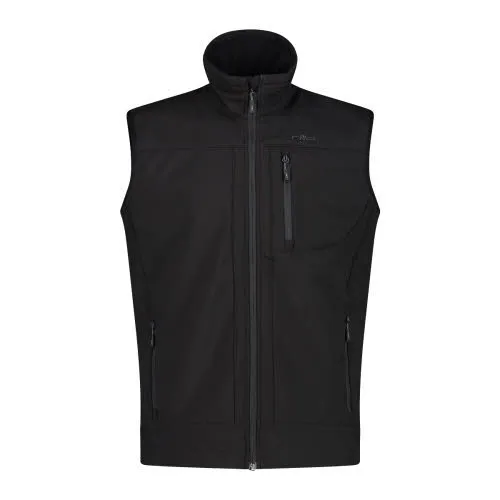 CMP SOFTSHELL VEST Herren Wanderweste Outdoorweste ärmellos schwarz NEU