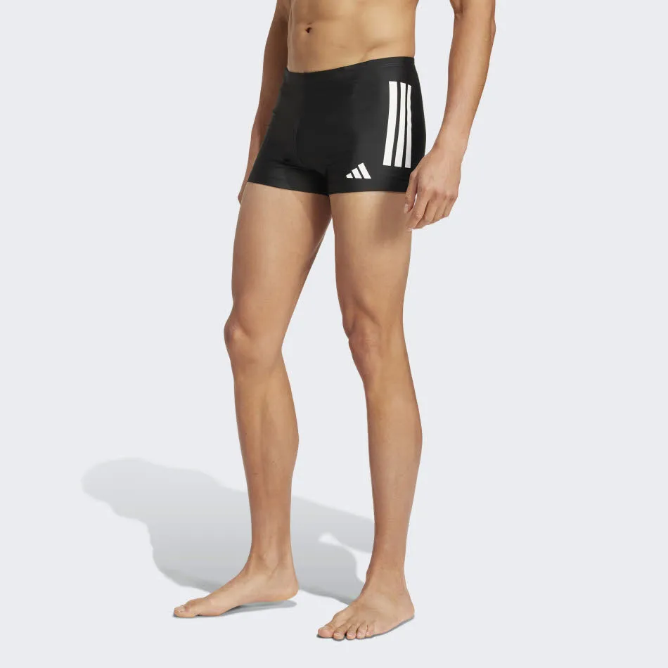 adidas 3-Streifen 2-Inch Herren Boxer-Badehose schwarz/weiß