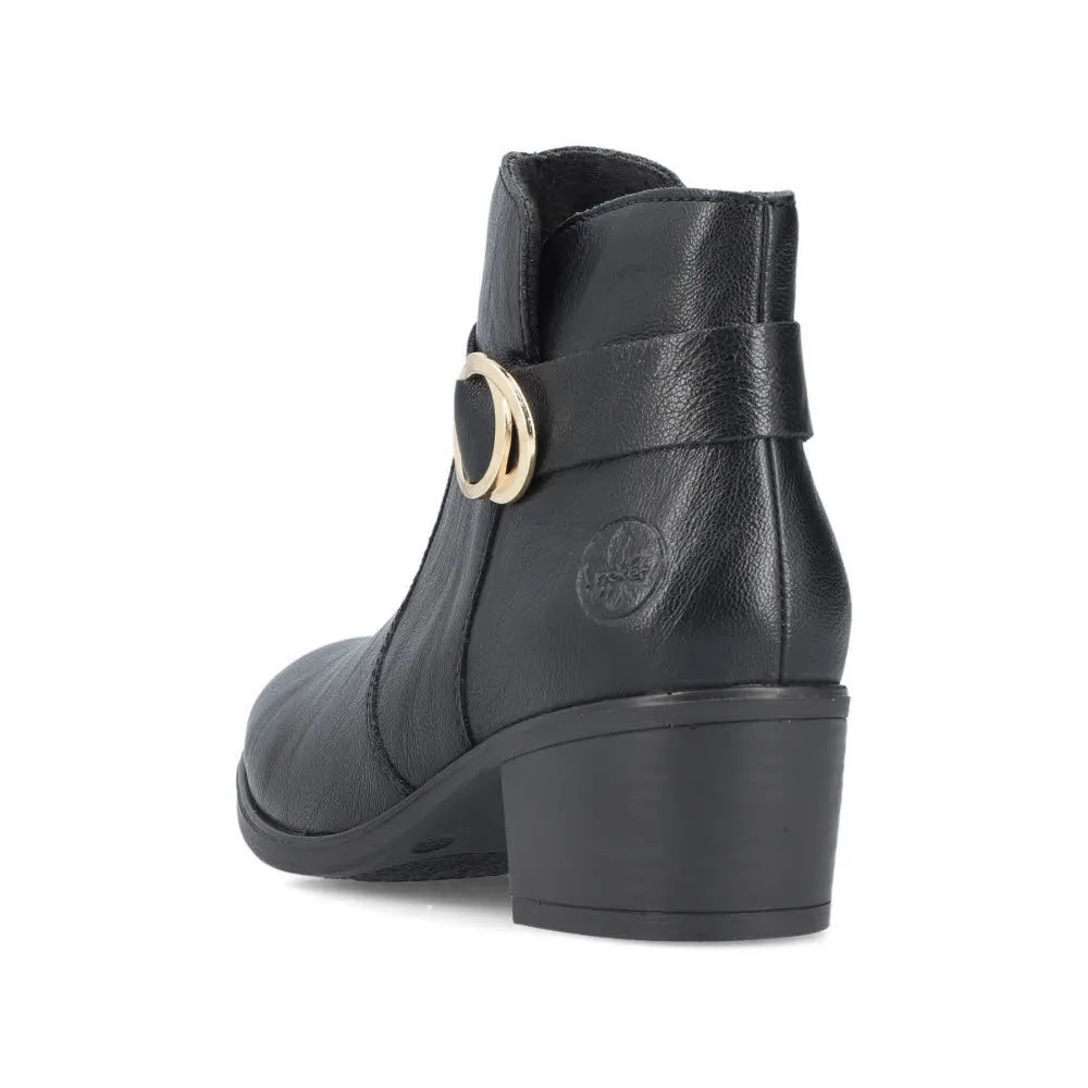 Rieker HWK Damen Stiefel Modestiefel Stiefeletten schwarz