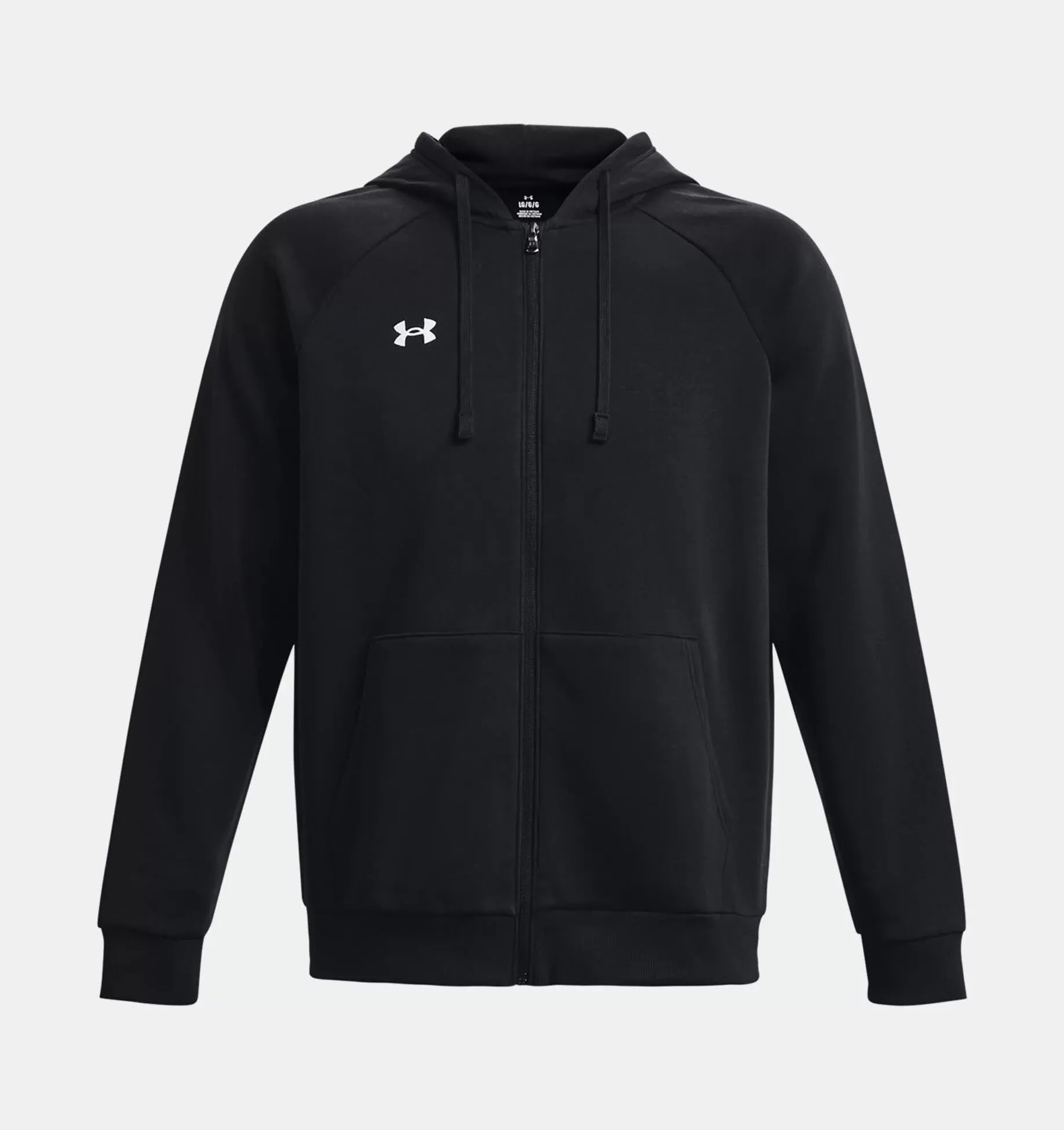 Under Armour Rival Fleece FZ Hoodie Herren Kapuzenjacke Trainingsweste schwarz NEU