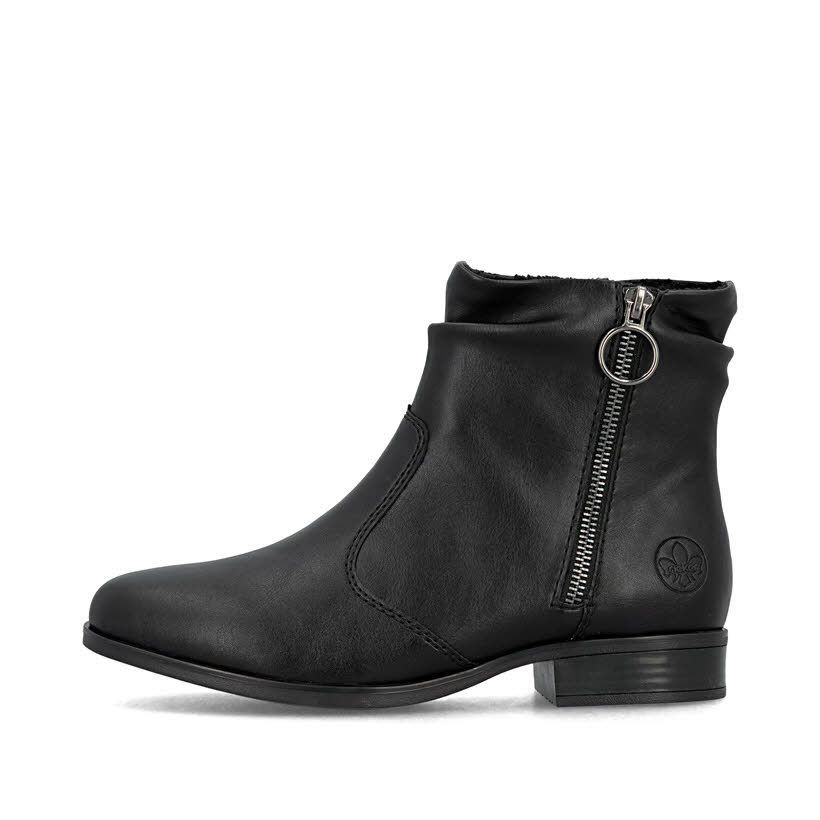 Rieker Damen Stiefeletten Freizeitstiefel schwarz