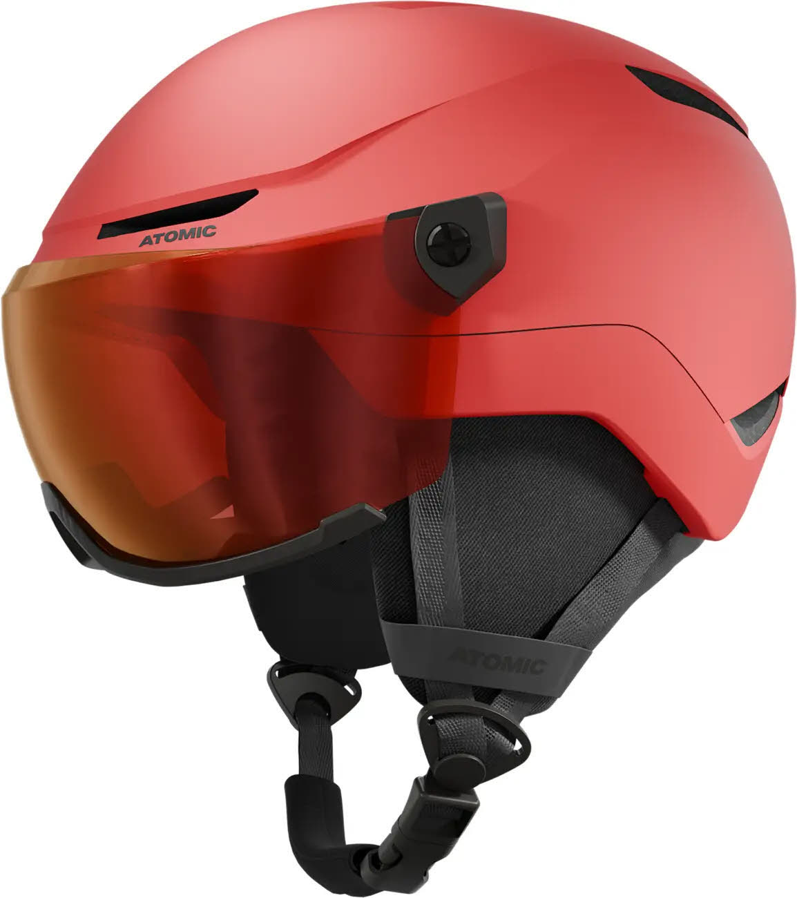 Atomic Revent Visor Skihelm mit Visier Kinder rot