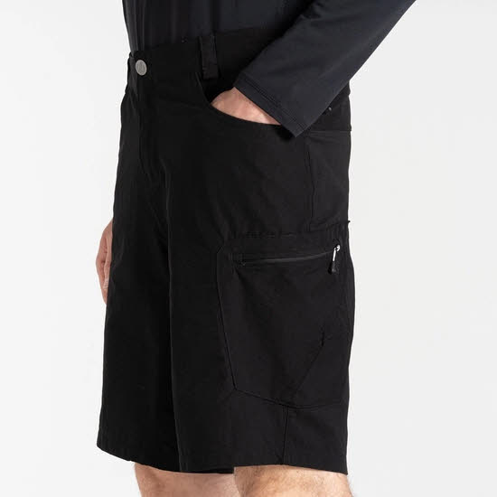 Dare2B Tuned in II Herren Wandershorts Walkingshorts schwarz