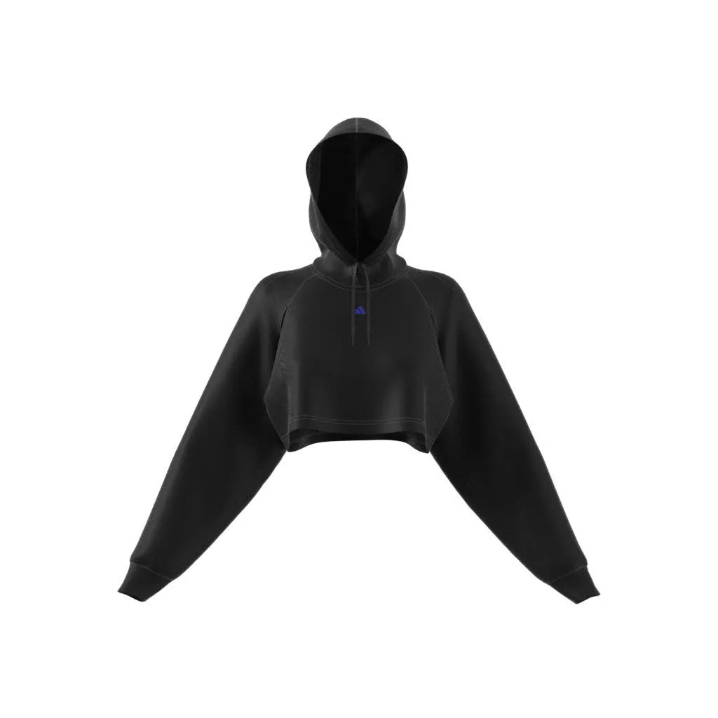 adidas HIIT AEROREADY Crop Damen Hoodie Schwarz