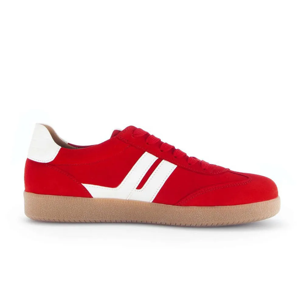 Gabor Schürschuh Damen Sneaker modisch low Freizeitschuhe fire/latte