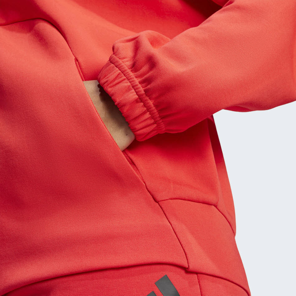 adidas Future Icons Small Logo Full-Zip Kapuzenjacke Damen Modejacke rot