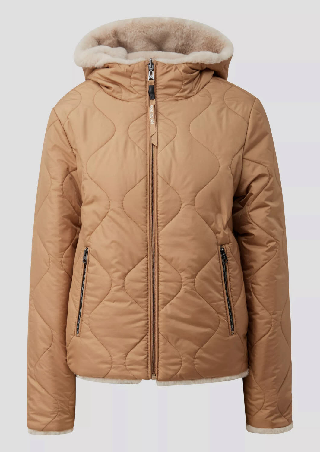 S.Oliver Damen Wendejacke  Outdoorjacke beige/braun