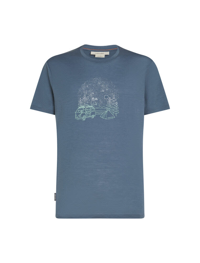 Icebreaker Merino 150 Tech Lite T-Shirt Van Camp Herren blaugrau