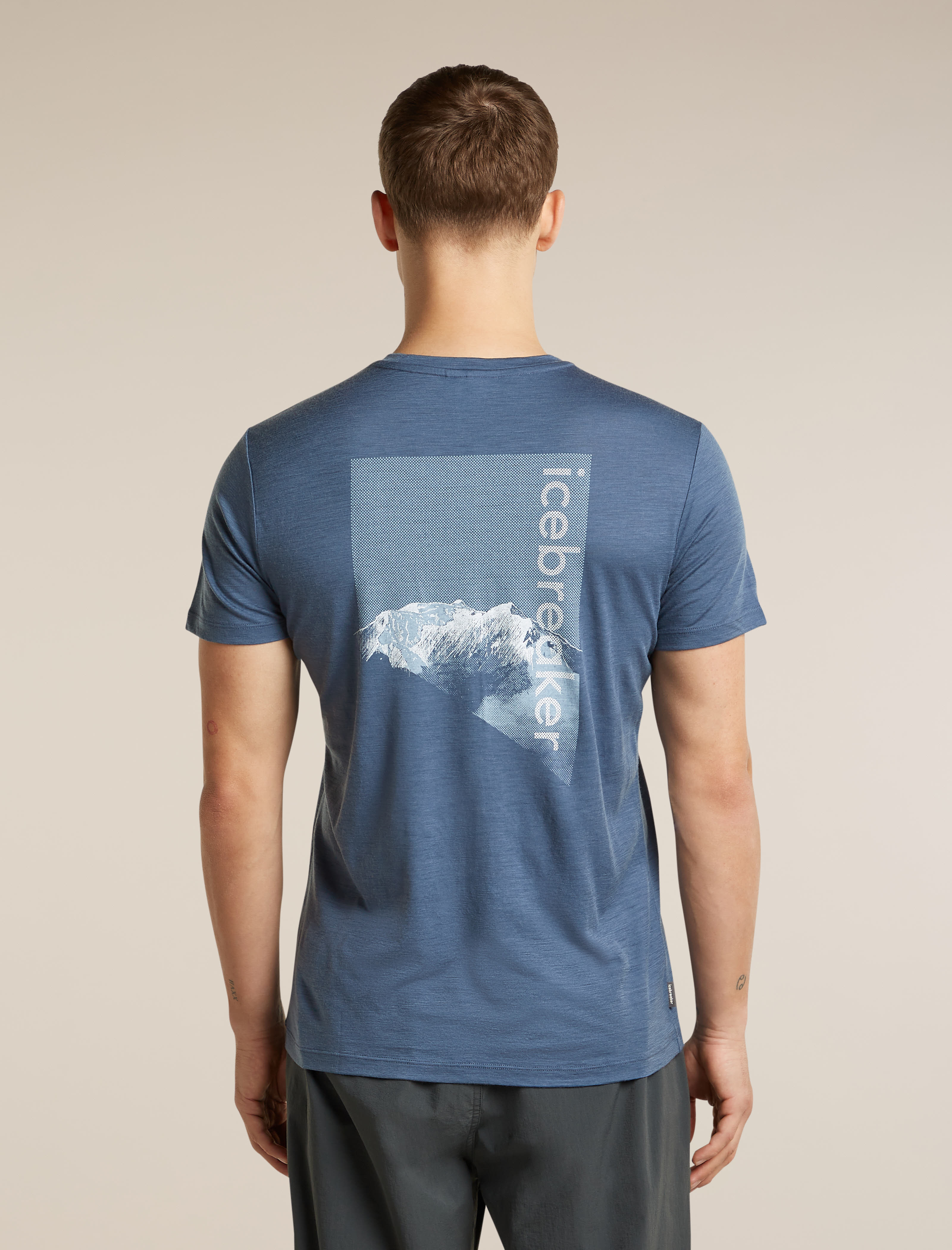 Icebreaker M 150 Tech Lite SS Tee Pure Altitude Herren Merinoshirt grau