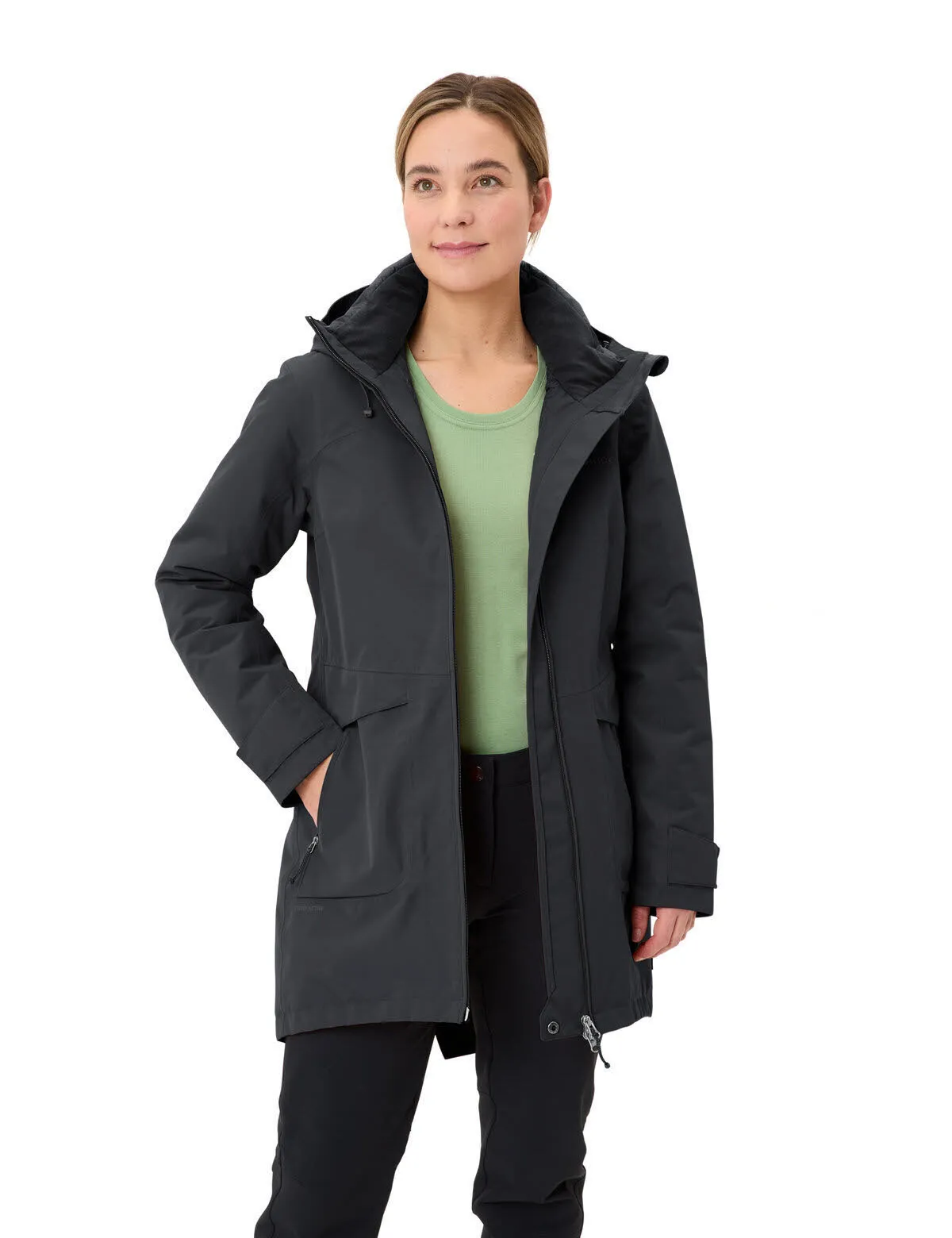 Vaude Skomer Freizeitmantel Parka Damen schwarz