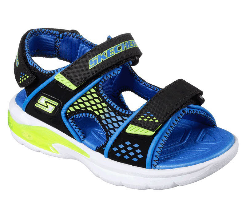 Skechers S-Lights: E-II Sandal Beach Glower Sandale Kinder Jungen blau NEU