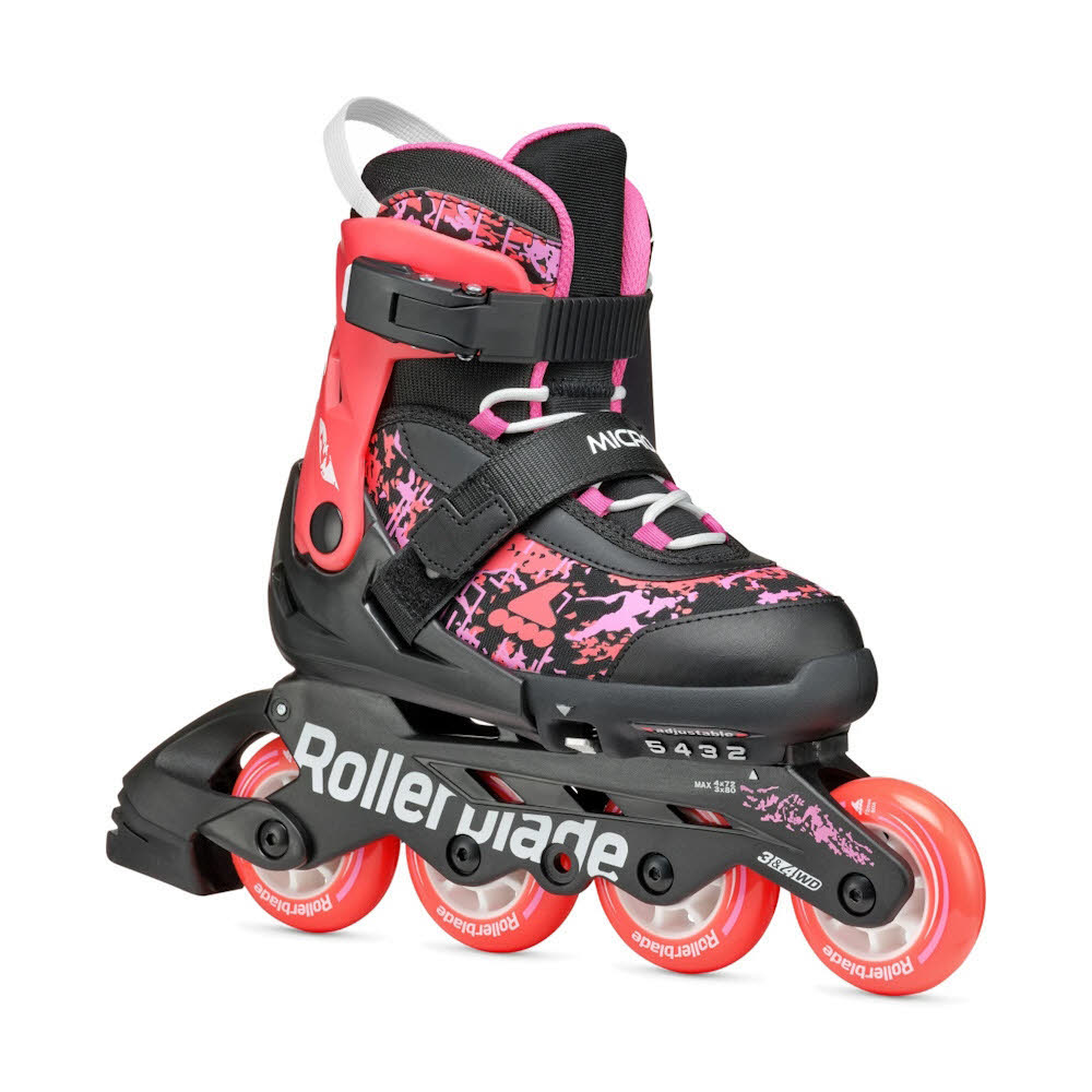 Rollerblade MICROBLADE SL Kinder Inline Skates verstellbar schwarz/koralle