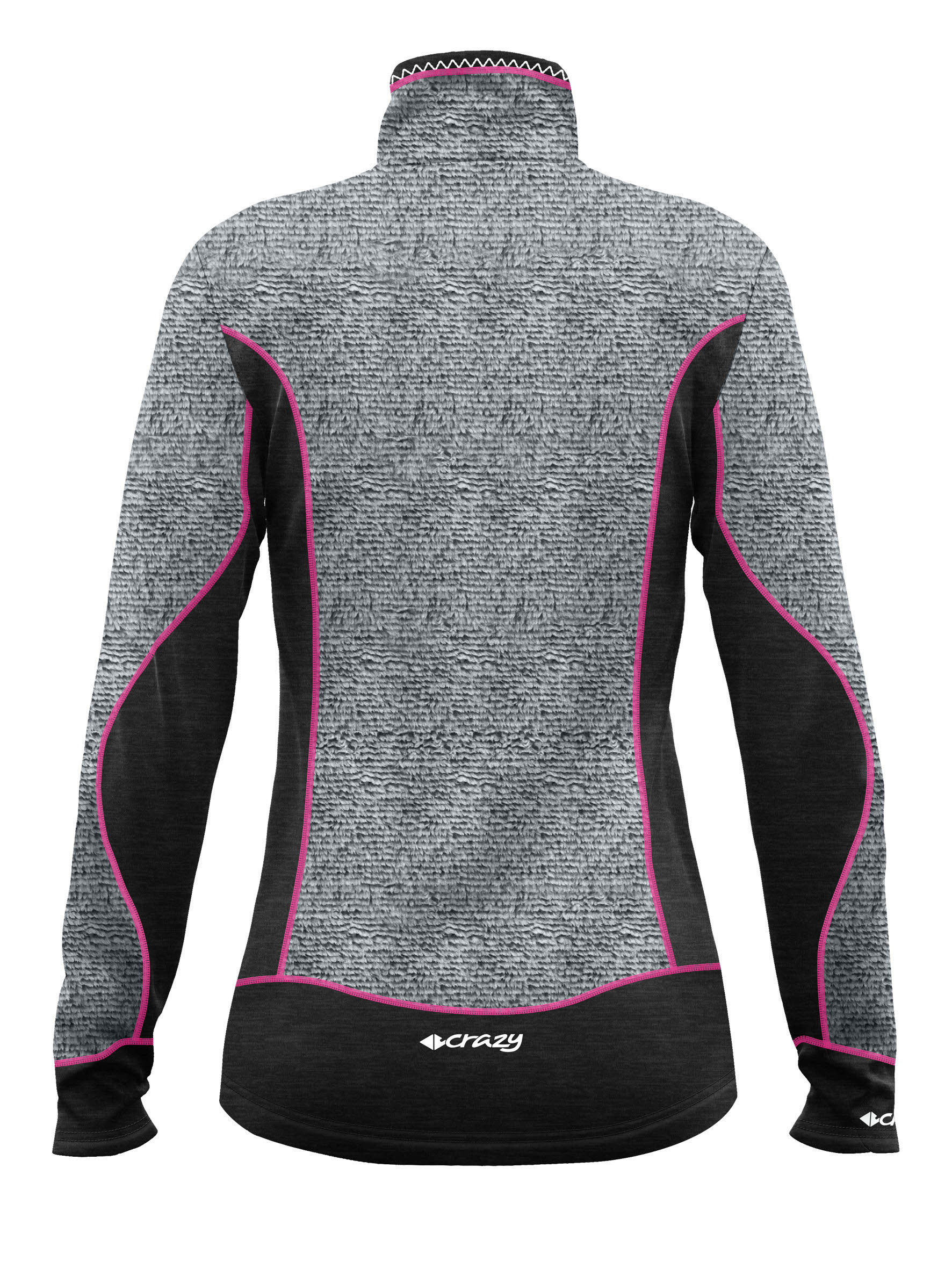 Crazy Idea PULL EXIT EXTRAFLEECE Fleecejacke Damen grau pink