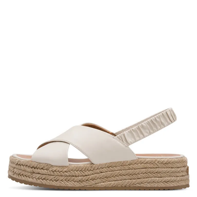 Tamaris Damen Sandalette Pantolette beige