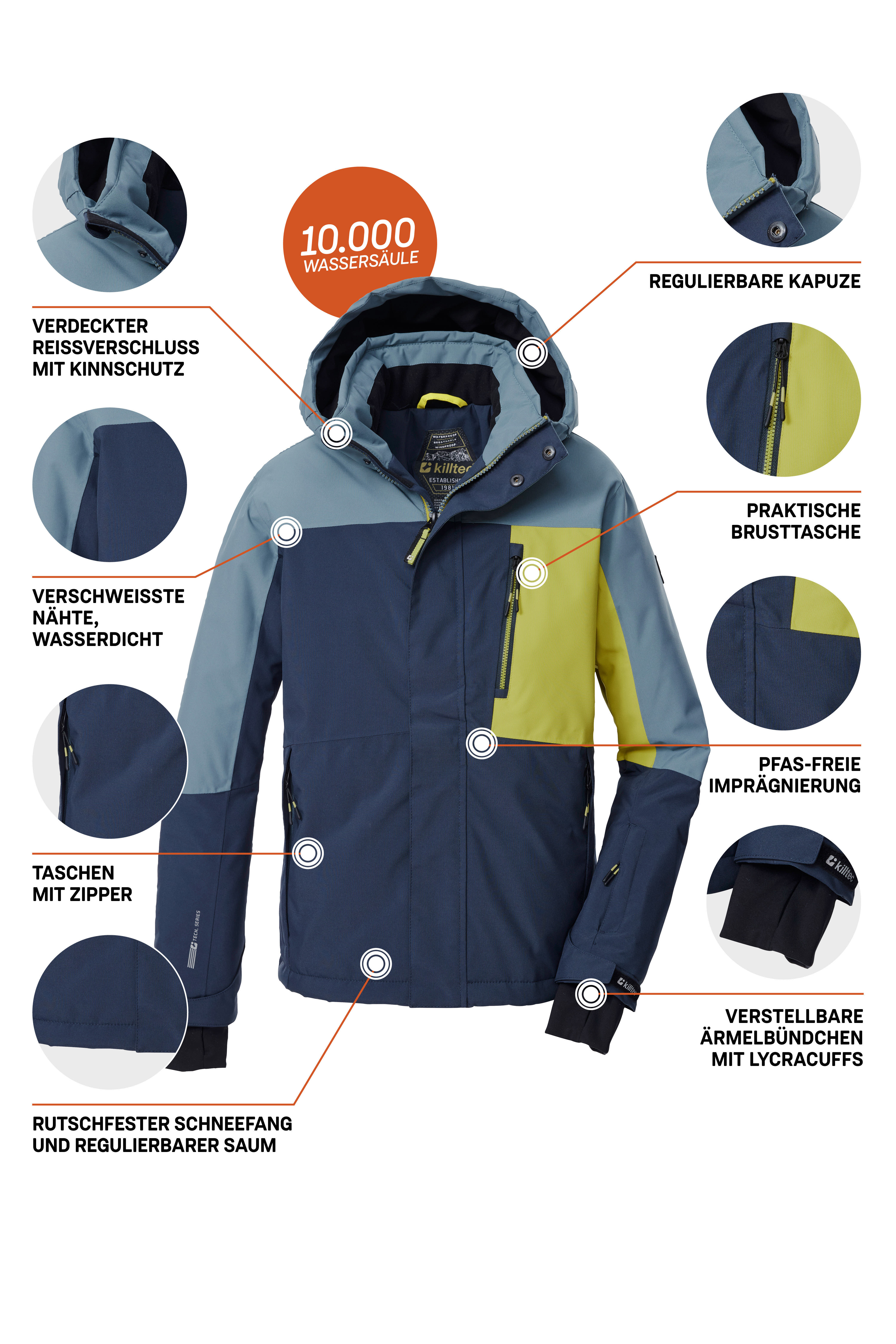 Killtec Skijacke Winterjacke Jungen blau