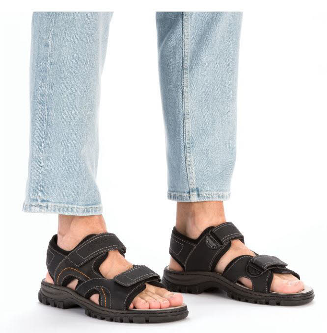 Rieker Herren Sandalen Trekkingsandalen schwarz