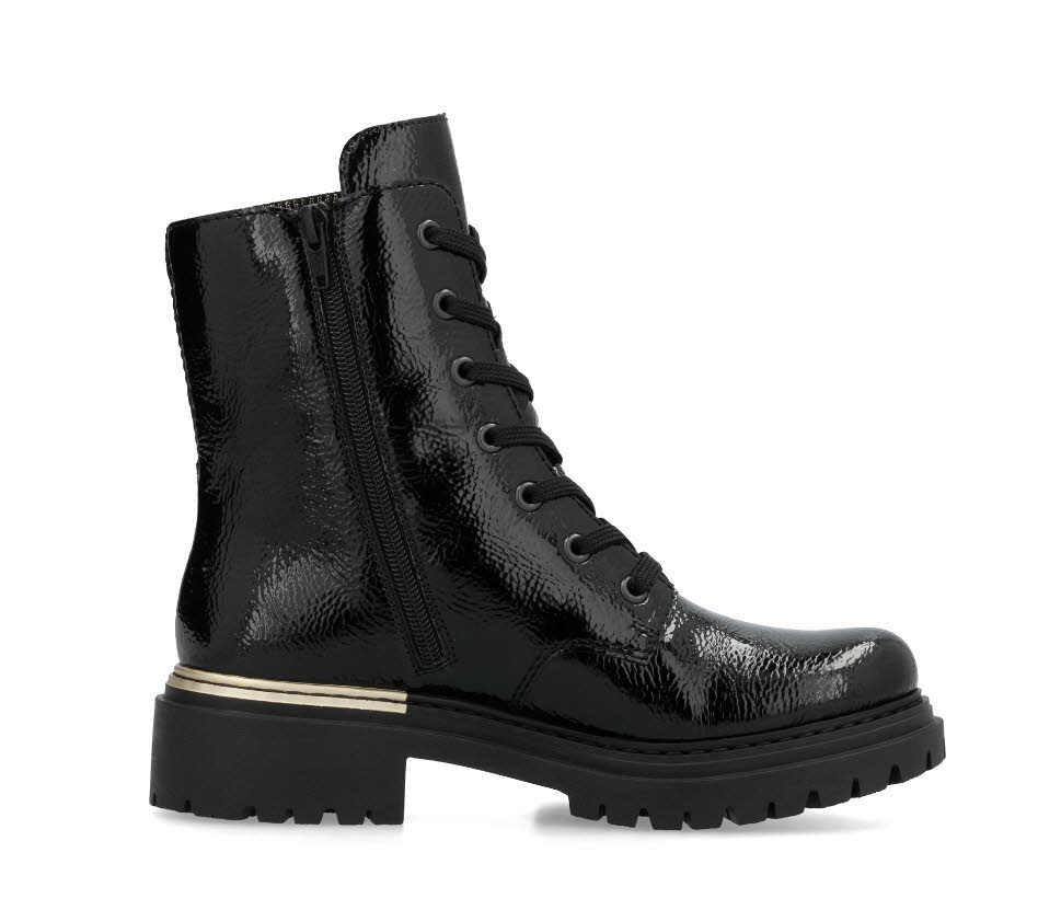 Rieker Damen Stiefelette Schnürer urbanschwarz