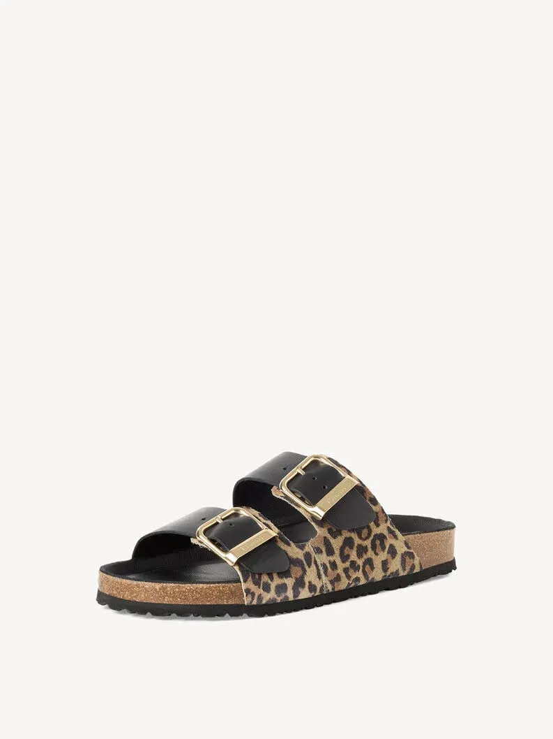 Tamaris Pantolette Damen BLACK/LEOPARD