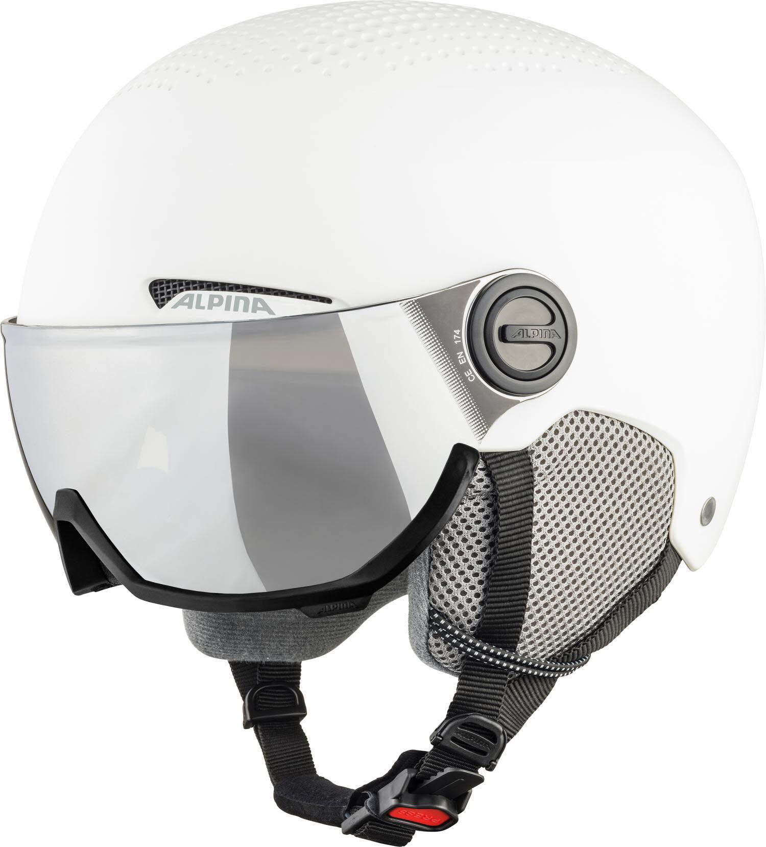 Alpina Arber Visor Q-Lite Herren Skihelm Hardshell-Außenschale weiß