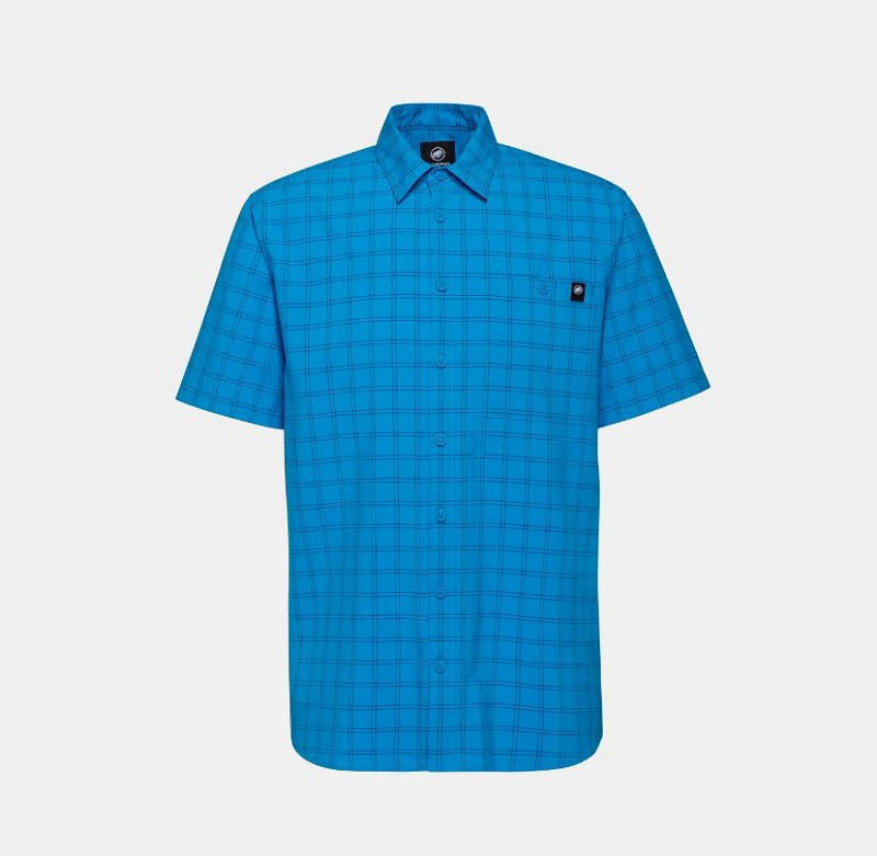 Mammut Lenni Shirt Herren Hemd kurzarm Freizeithemd glacier blue-marine
