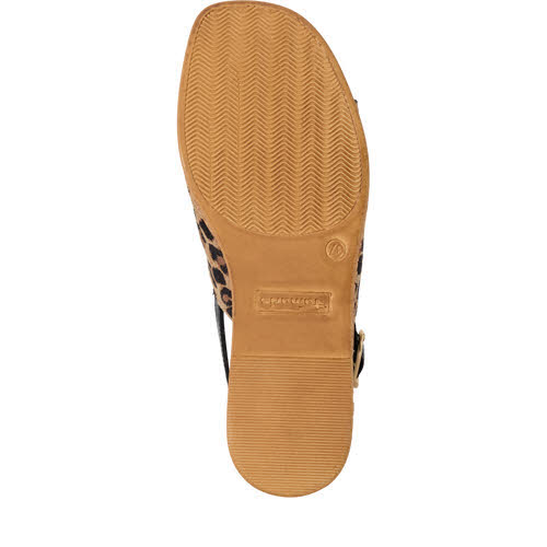 Tamaris Damen Sandalen Keilsandalette Plateausandalette leopard braun