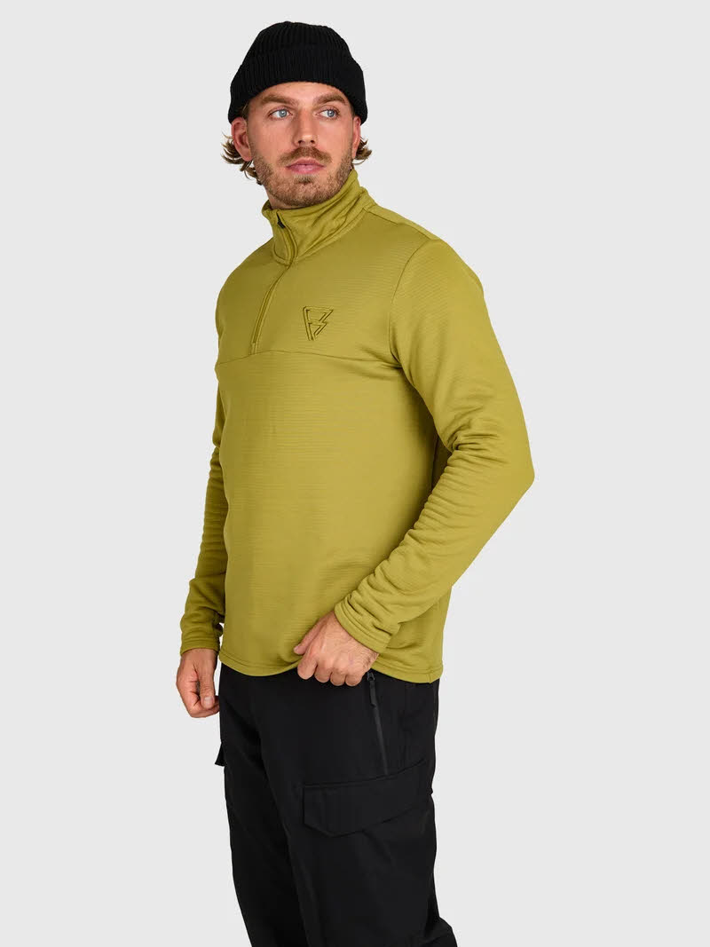 Brunotti Daronst Fleece Herren Fleecepullover Midlayer Skirolli dark moss